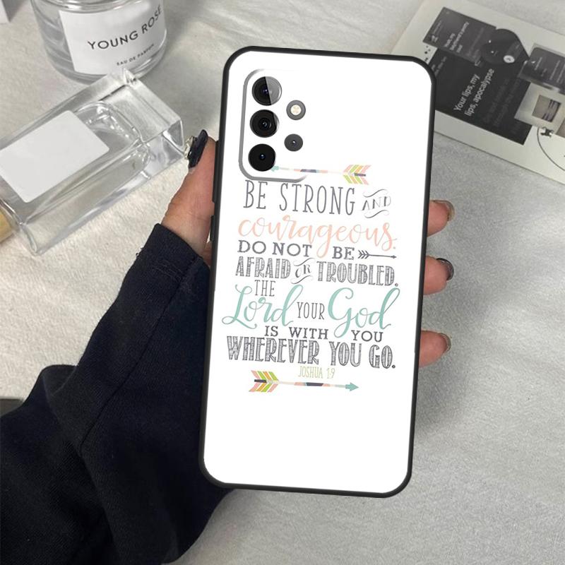 Библейский стих Иисус Христос Христианский Чехол Для Samsung Galaxy A53 A33 A23 A13 A14 A24 A34 A54 A52 A32 A22 A12 A51 A71 A21S Чехол