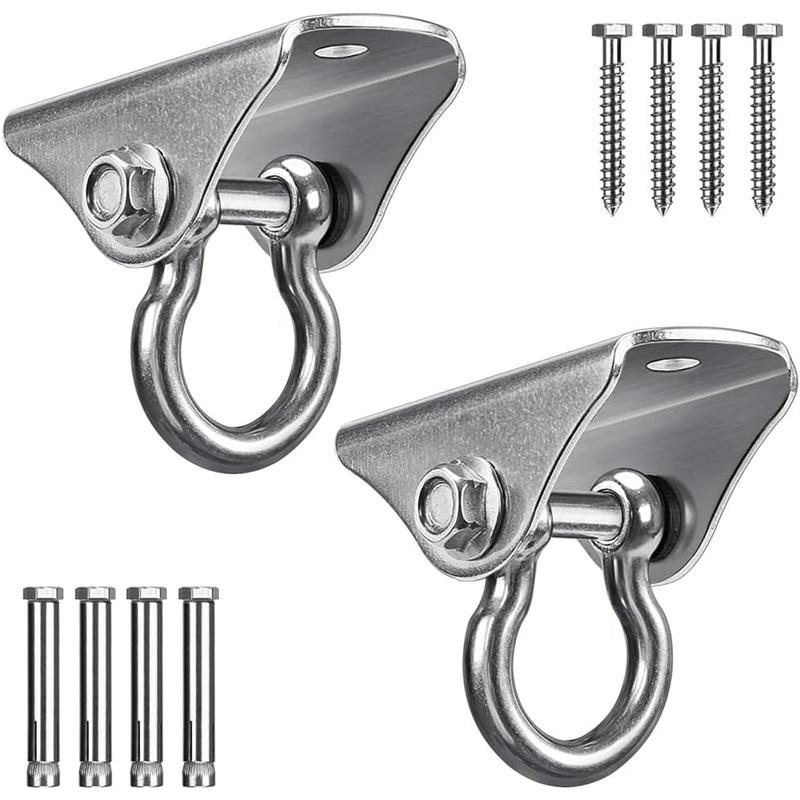 Heavy Duty Swing Hanger Stainless Steel Swing Hooks Ceiling Mount Swing Hardware for Porch Swing Set Hammock Chair Heavy Bag Yoga Silk