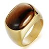 Accessories Stainless Steel Tiger'S Eye Ring, Fashion Men'S And Women'S Ring, Titanium Steel Oval Tiger'S Eye Ring