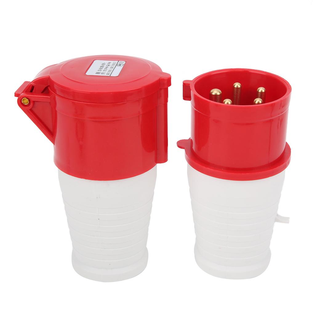 Industrial Plug Connector Set 3 Phase 5 Pin 380415V 32A 3P+N+E IP44 for Agriculture Chemical