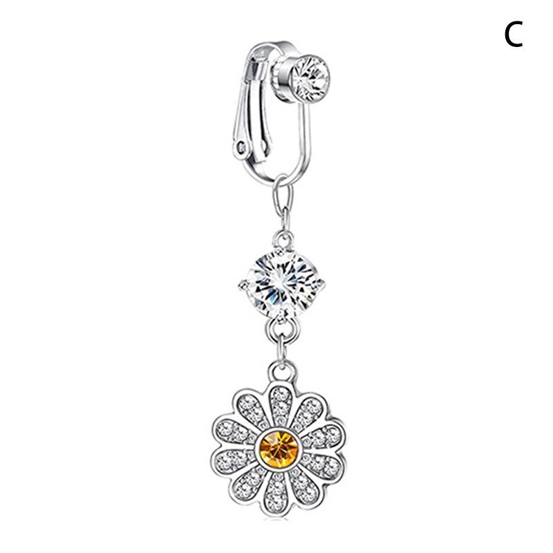 1 шт. Поддельное кольцо для пупка, поддельная клипса для пирсинга живота, непирсинг пупка