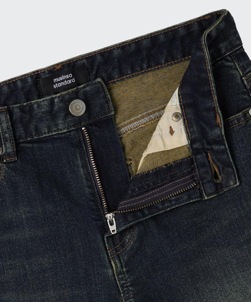 MUSINSA STANDARD WOMAN Women'S Slim Flare Denim Pants [Yellow Deep Indigo]