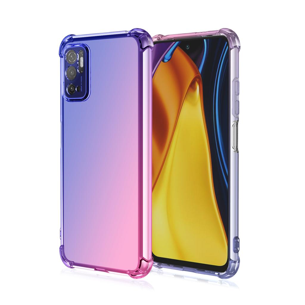 Clear Cute Gradient Phone Case Slim Anti Scratch Flexible TPU Cover Shockproof Protective Case for Xiaomi Redmi Note 10 11S 11T 12R 13 Pro Turbo 3