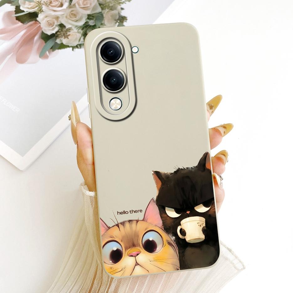 Чехол для Vivo Y04 4G V2430 Милый Конфетный Мультяшный Расписной Чехол Мягкий Силиконовый Чехол для Телефона Для Vivo Y29s Y 29s VivoY04 VivoY29s Fundas