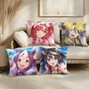 U-Umamusume Cushion Cover Soft Short Plush Pillow Cover Smooth Cozy Texture Aesthetic Cushion Case Home Decor