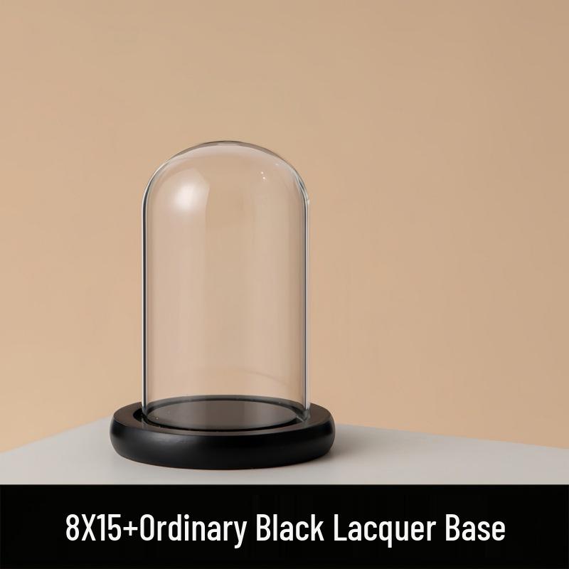 Eternal Flower Glass Dome: Modern Home Decor with Preserved Flowers and Handcrafted Figurine
