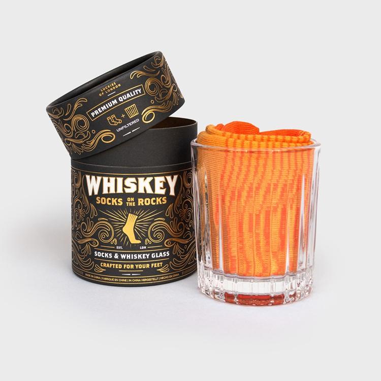 Szklanka whisky i skarpety zestaw prezent dla faceta gadżet napojów drinków