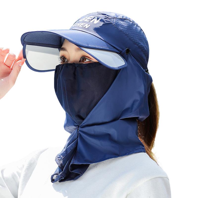 1 шт. солнцезащитная шляпа с защитой от ультрафиолета, спортивные шапки, быстросохнущая защитная маска для лица, полностью покрывающая солнцезащитную кепку для вождения, летняя мода