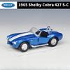 Масштаб 1/36 1965 Shelby Cobra 427 S-C Симуляция Модель автомобиля из сплава Машинка-инерционка Игрушка Детский Подарок Мальчику Миниатюрная Машинка