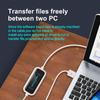 Кабель-мост USB-USB для прямого переноса данных между ПК, Кабель для передачи данных USB, Передача данных между 2 компьютерами