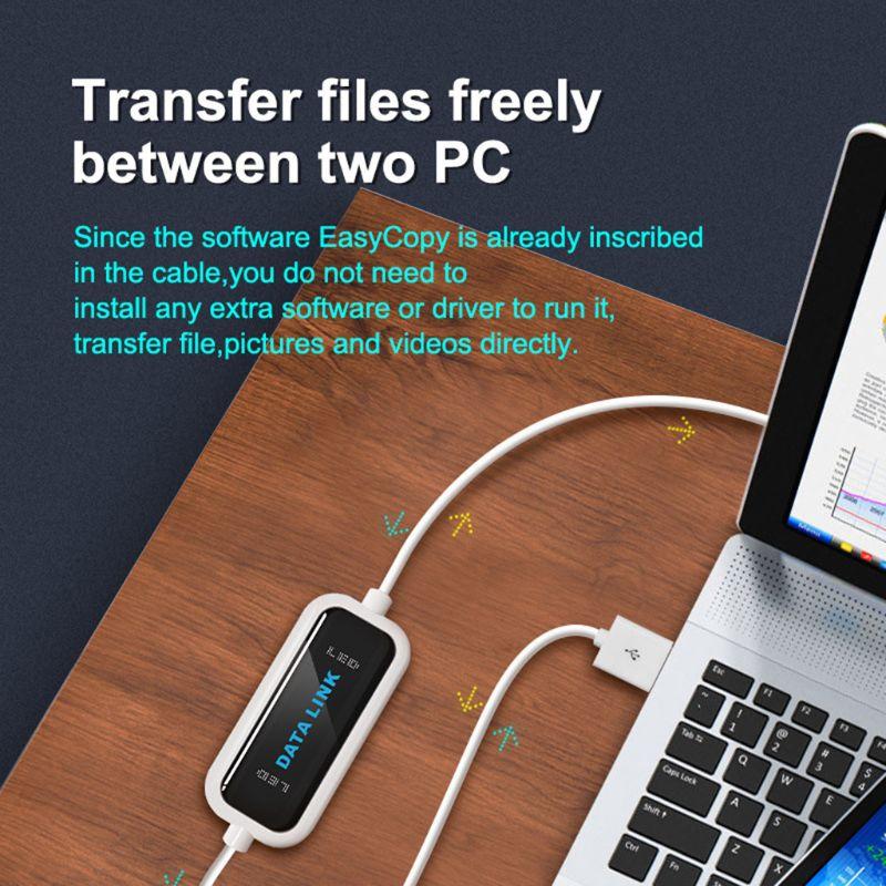Кабель-мост USB-USB для прямого переноса данных между ПК, Кабель для передачи данных USB, Передача данных между 2 компьютерами