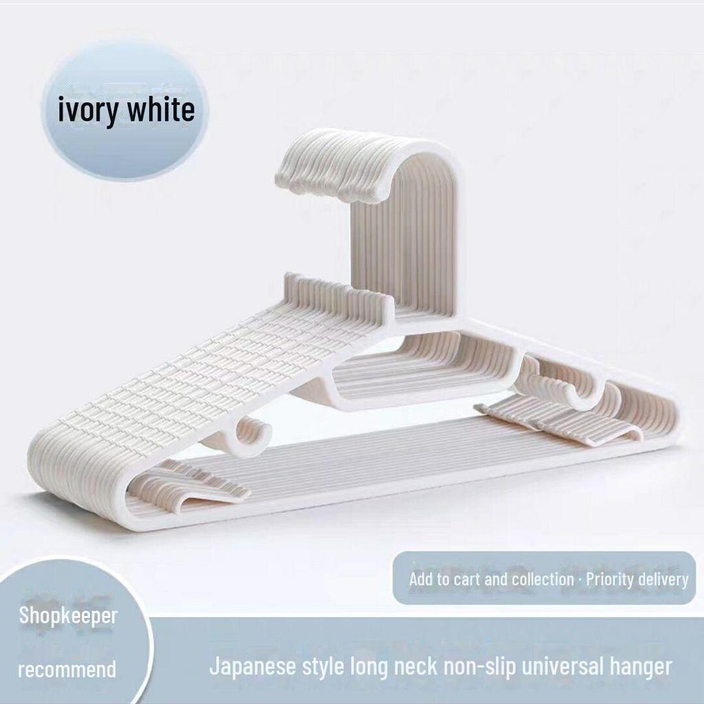 Widened Plastic Adult Clothes Hanger for Suits and Household Use