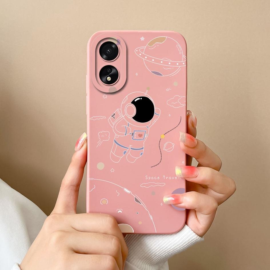 Case For OPPO A2 A38 A58 A78 A79 Realme 11 Pro Plus Cover Cute Pilot Liquid Silicone Shockproof Screen Protector Phone Bumper Matte For OPPO Shell