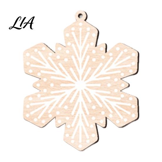 Customizable Holiday Gift Tags Wooden Christmas Snowflake Ornaments, Rustic Xmas Tree Hanging Decorations, Boho Accessories Winter Wonderland