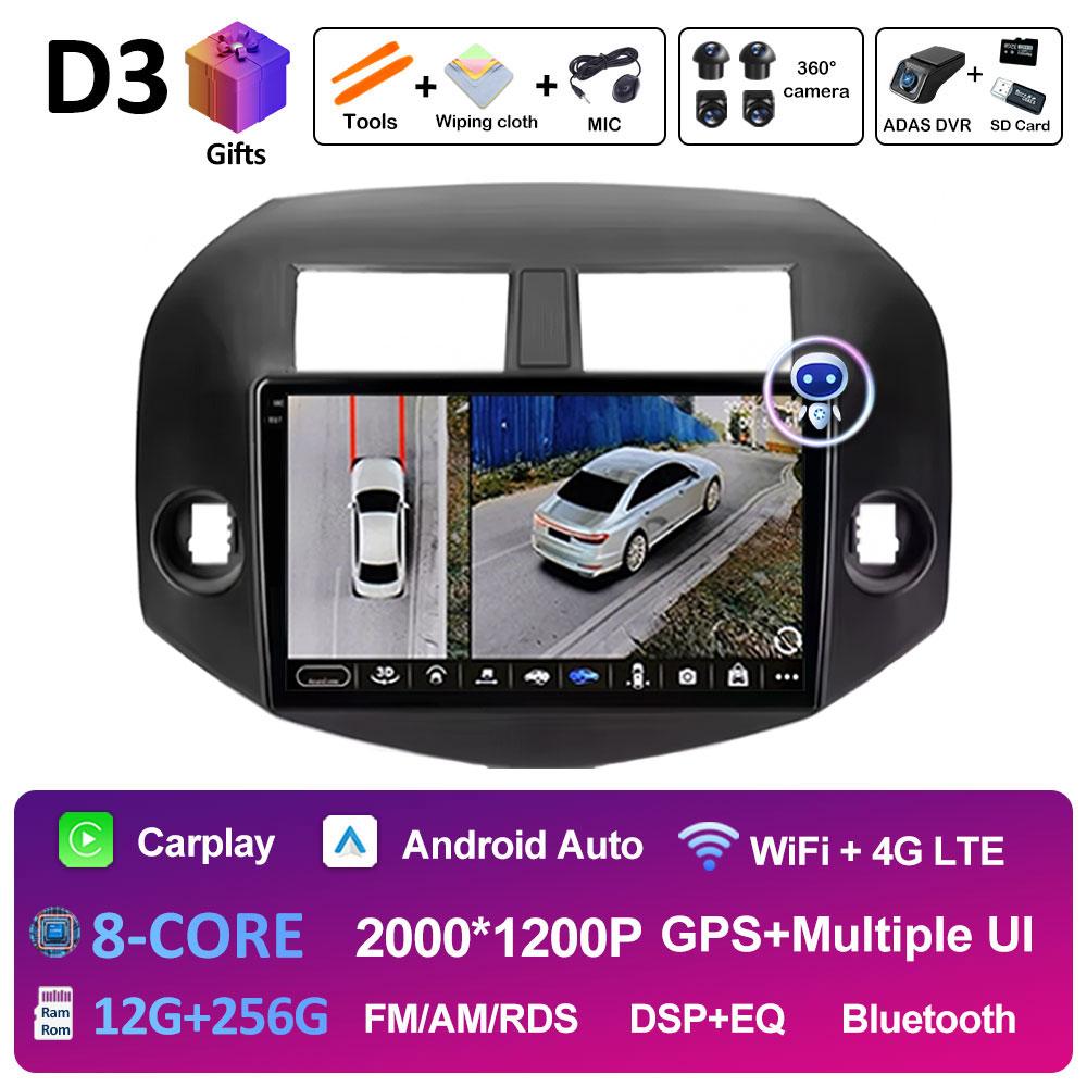 Android Auto Wireless Carplay для Toyota RAV4 3 XA30 2005 2006 2007 2008 2009 2010 - 2013 Автомобильный видеомагнитофон, мультимедийный проигрыватель WIFI