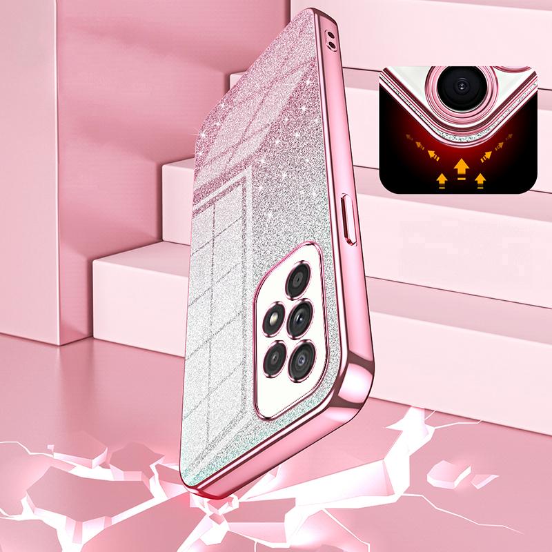 For Samsung Galaxy A33 5G Case Precise Cutout Gradient Glitter Design Phone Back Protector