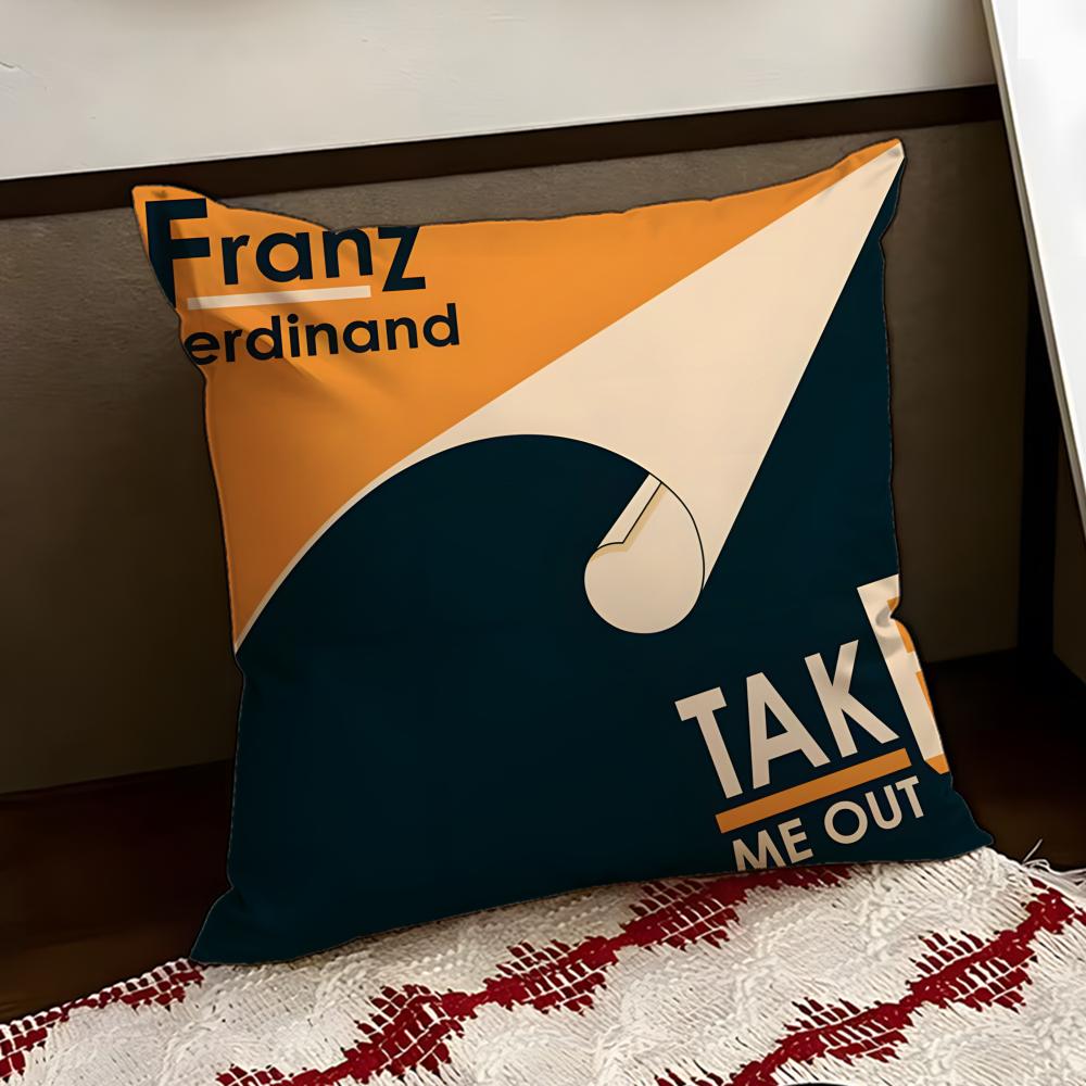 Rock band FFranz Ferdinand Cushion Cover Reversible Soft Durable Pillow Cover Home Car MultiScene Use for Daily Comfort