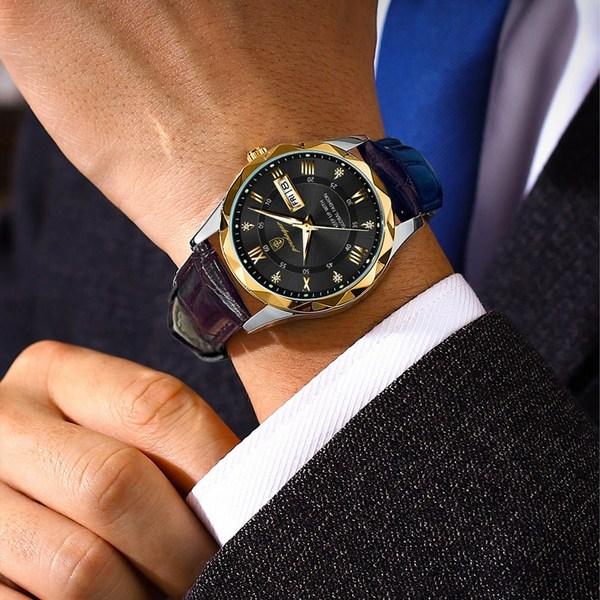 YGL Latest Leather Strap Fashion Men's Watch Luxury Multi Wristwatch Luxury Watch for Gifts