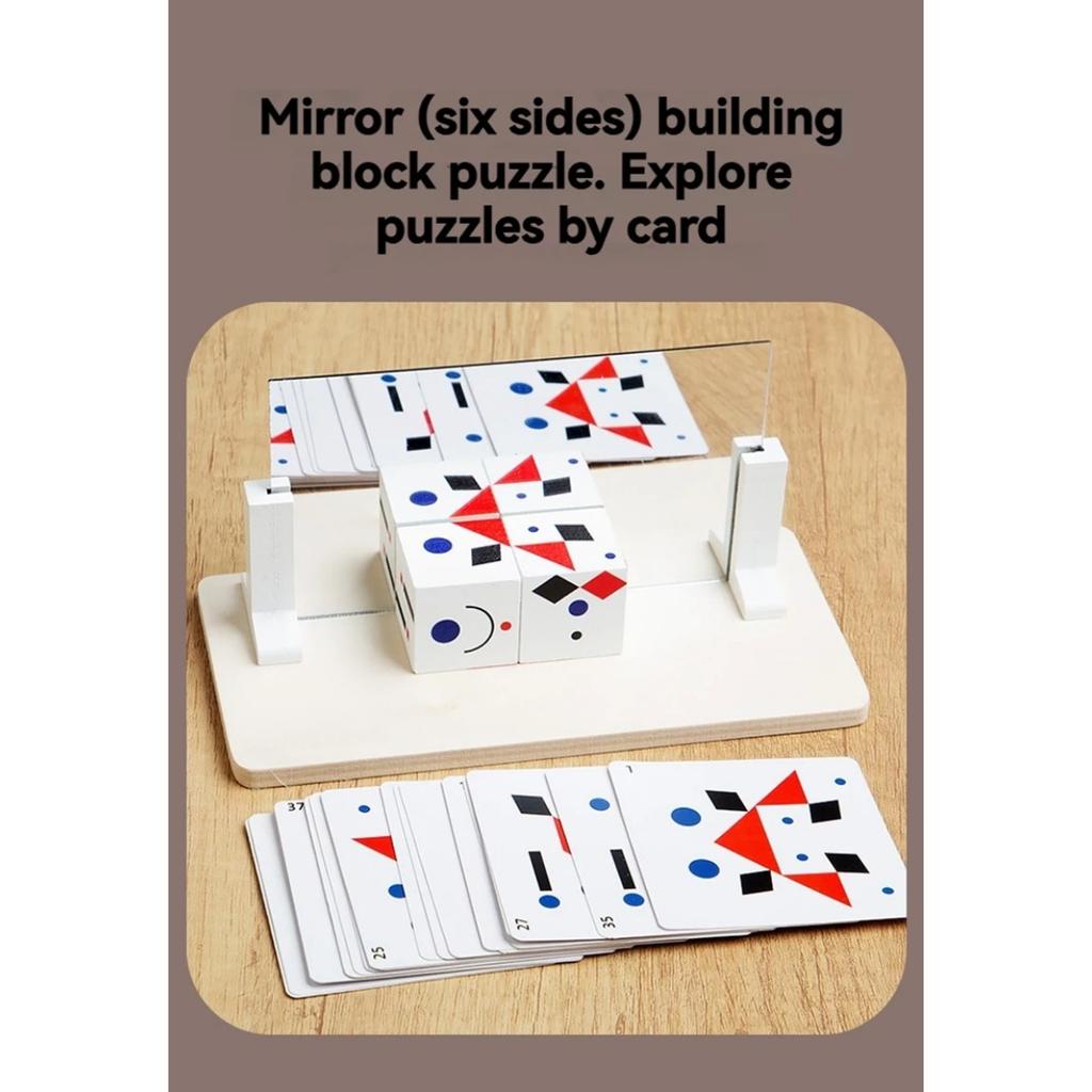 Kids 3D Mirror Imaging Puzzle Montessori Space Logical Thinking Trainting Matching Intellectual Game Parish Learn Resources Toys