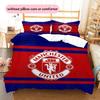 Manchester United Pattern Bedding Quilt Set  Home Decoration  Gift (1 * duvet cover + 2 * pillowcase  without core)