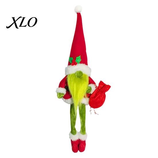 Plush Elf Doll Pair Christmas Gnome, Long Leg Faceless Scandinavian Santa Doll, Swedish Tomte Cozy Winter Shelf Sitters Figurine for Holiday