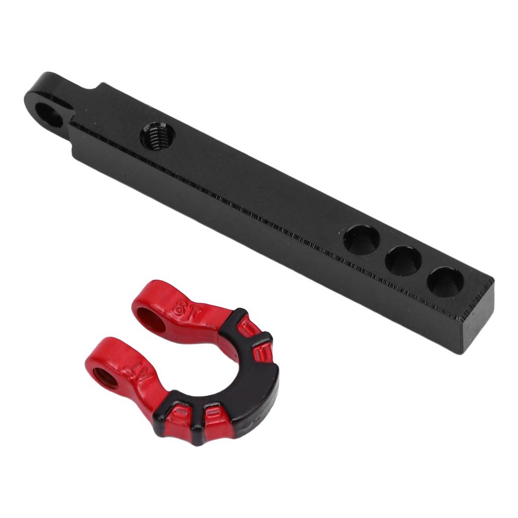 Metal RC Trailer Hitch Tow Hook High Strength Alloy Trailer Hitch Receiver for 1 8 1 10 RC Crawler Accessories Red