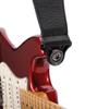 Guitar Strap with Strap Lock Structure Comfort Leather Auto Lock Guitar Strap Black 30BAL00 D'Addario
