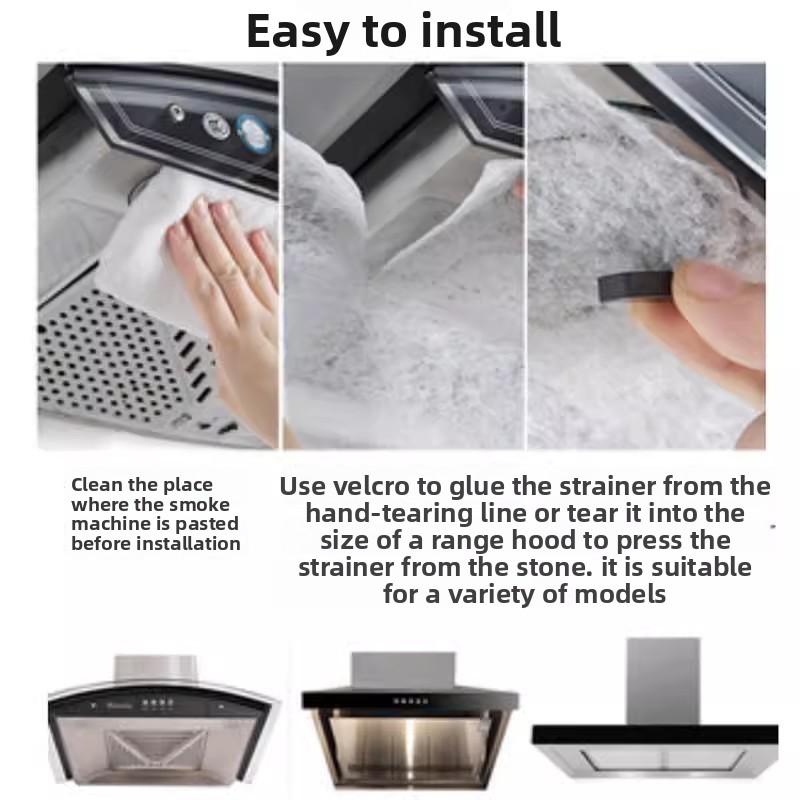 Вытяжка, Кухонная маслостойкая наклейка, Высокотемпературная, Самоочищающаяся маслостойкая сетчатая крышка, Маслопоглощающий хлопок