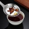 Hot Pot Fat Skimmer Spoon Stainless Steel Fine Mesh Strainer Foam Strainer Oil Filter for Separating Floating Foam Fat Long Handle Ladle Colander