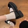 French Mary Jane Small Leather Shoes Women's 2025 Summer New Thick Heel Thick Sole with Skirt British Style Bow Single Shoes