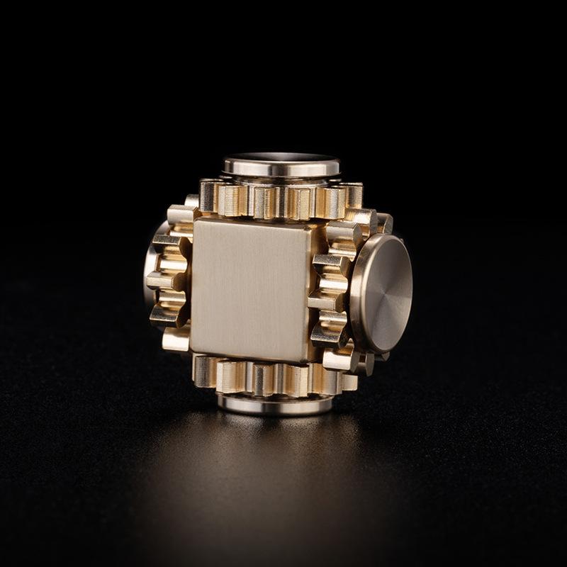 Металлический вращающийся куб-гироскоп EDC для пальцев, 4-ступенчатый linkage cube, игрушка-антистресс для взрослых, забавный инструмент