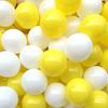 100Pcs/Set Yellow White Pit Ball Thickened PE Crush Proof BPA Phthalate Free Safe Indoor Outdoor Baby Toddler Kids Round Ocean Ball Pool Toy