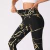 Snake Skin High Waist Peach Butt Yoga Pants - Quick Dry, Elastic Fitness Tights