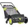 21-Inch Width Leaf & Grass Push Lawn Sweeper, Black