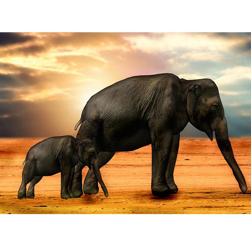 DIY Elephant 5D Diamond Painting Full Round Drill Animal Diamond Embroidery Cross Stitch Mosaic Kits Wall Art Home Decor