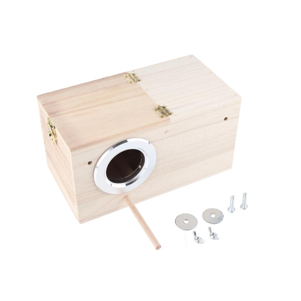 Wooden Bird Nest Wooden Bird House Parrot Breeding Box for Outdoor