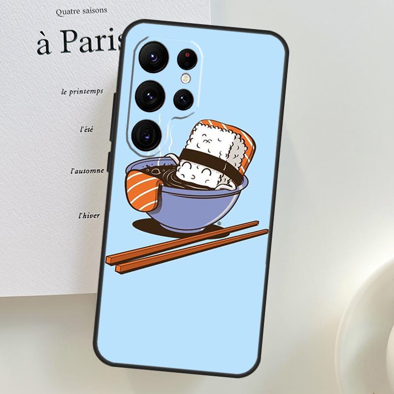 Японский кейс для еды Суши для Samsung Galaxy S26 Ultra S25 S24 S22 S21 S23 Ultra Plus S10 S20 S25 FE Чехол для телефона