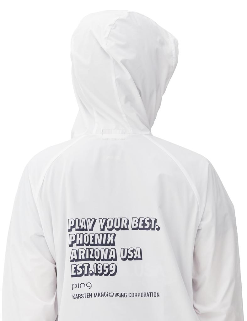 Женская парка-анорак с длинными рукавами от Ping Apparel (Водоотталкивающий: Высокая водоотталкиваемость, Включает чехол для хранения) / Гольф / 622-4120202 030_Белый, Размер S