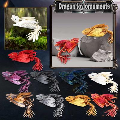 Пернатый дракон, 3D-печатный дракон, шарнирный дракон, дракон, 3D-печатная игрушка, настольный питомец
