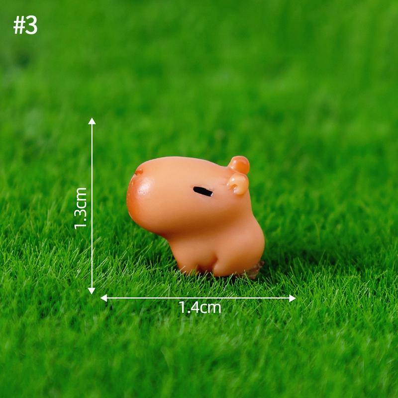 Мини Фигурка Капибары Украшение Настольные Аксессуары Украшение для Интерьера Автомобиля Смола Фигурка Миниатюрная Модель Животные Декор