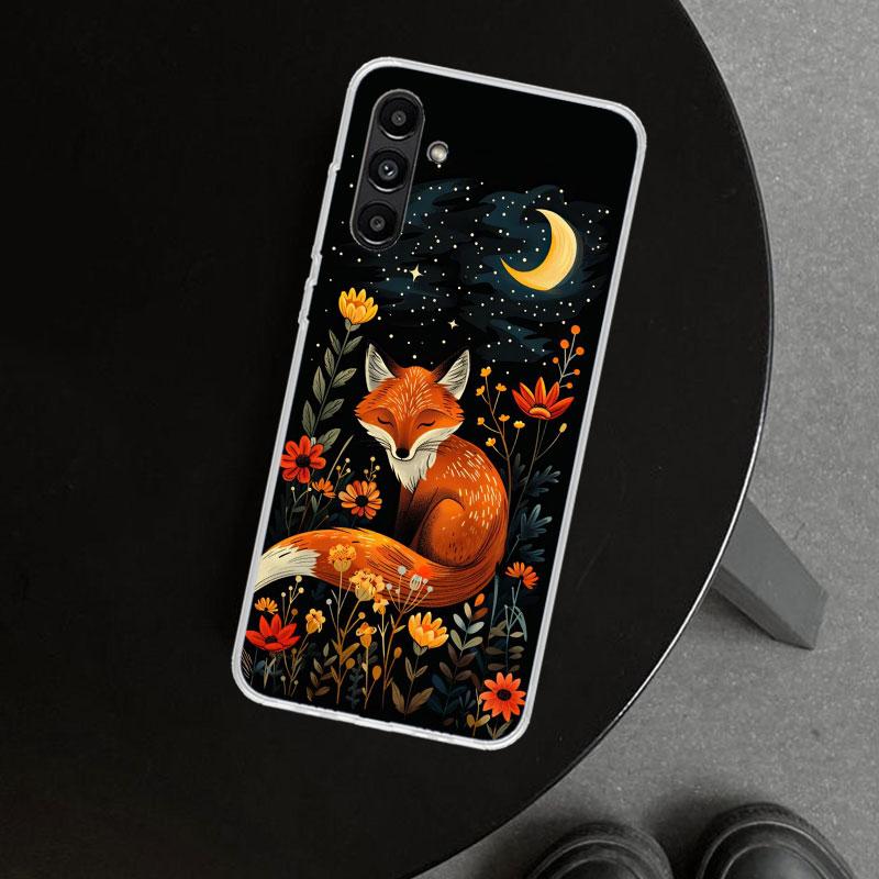 Чехол для телефона с изображением животного Лисы для Samsung Galaxy A17 A16 A26 A36 A56 A57 A37 A15 A25 A35 A55 A14 A24 A34 A54 A13 A23 A33 A53 Galax