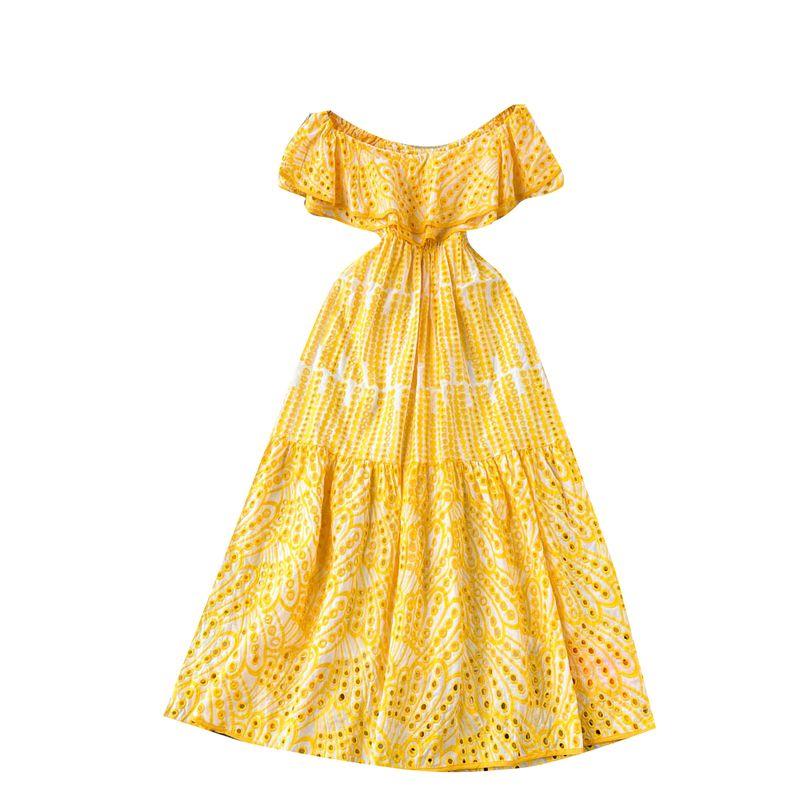 Strapless Sexy off-Neck French Embroidery Dress