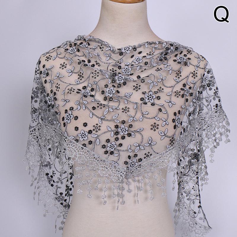 Women's Scarves Tassel Floral Lace Scarf Summer Clothing Accessories Fashion Shawl