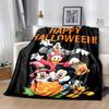 1pc, Happy Halloween! Celebrate with Disney Characters on a Cozy Home Decor Blanket. Perfect as a Gift, Flannel Throw Blanket, Ideal for Bedroom