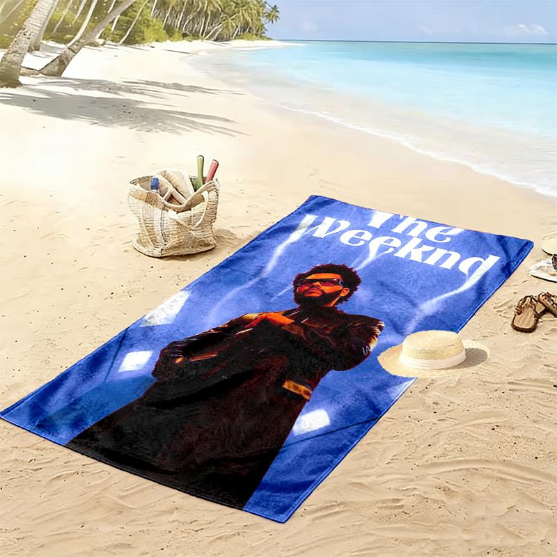 Пляжное полотенце The Weeknd, Большое мягкое быстросохнущее полотенце для пляжа, кемпинга, плавания