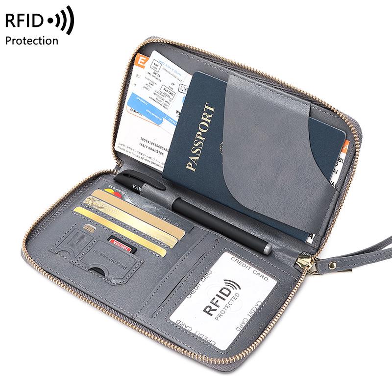 RFID-кошелек для паспорта и органайзер для билетов 2025: Стильная, Многофункциональная Дорожная Сумка на Молнии
