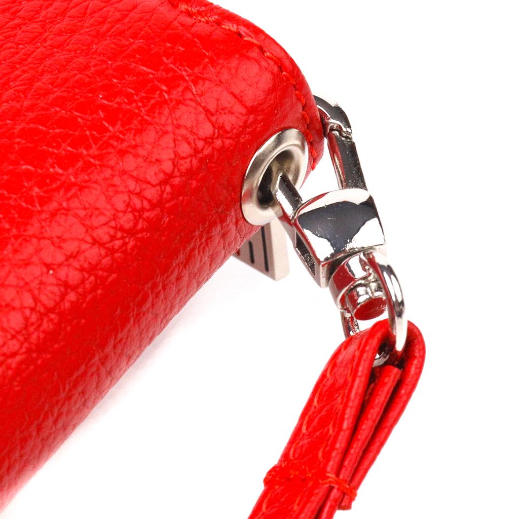 Яркий женский кошелек из натуральной зернистой кожи CANPELLINI Wallet 21615 Красный