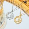 New Moon Stars Fashionable and Versatile Pendant Geometric Round Necklace Women's Clarbone Chain