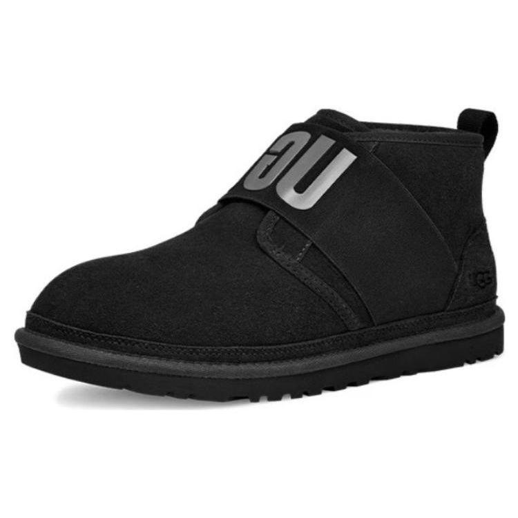 UGG Теплые нескользящие повседневные удобные ботинки для снега на щиколотку мужские ботинки черного цвета 1119392-BLK