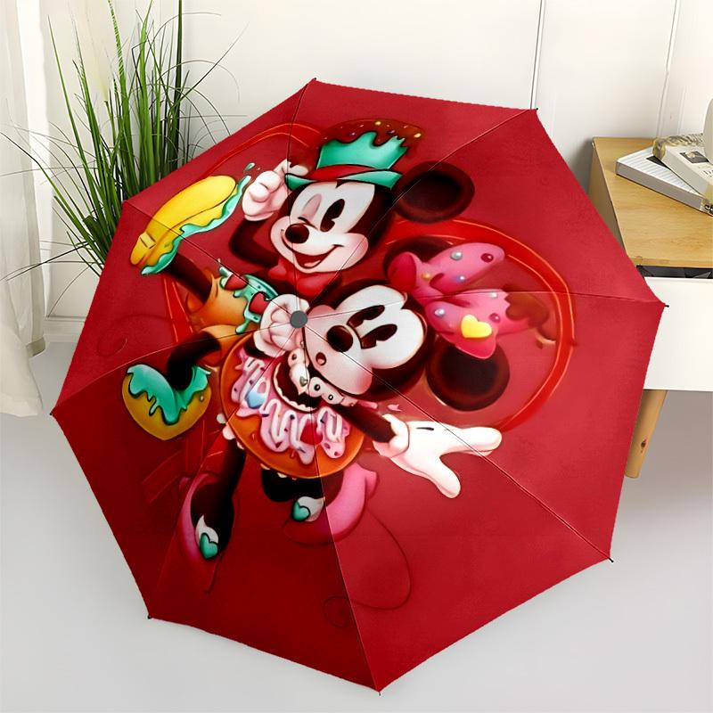 1pc Mickey, Minnie Automatic Cute Umbrella 8-Bone Design Compact Gear for Outdoor Travel, Perfect Holiday Gift yy251230012